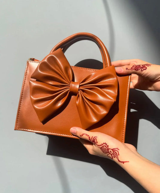 Bow Hand Bag for Girls – Stylish Faux Leather Purse in Pakistan | Trendy Ladies Handbag 2025