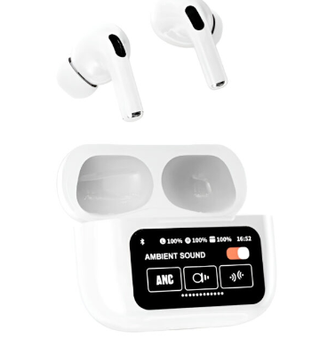 A9 Pro High Quality Sound, ENC Noise Reduction Wireless AirPods With Smart Touch Screen Control