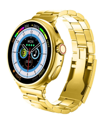 G10 24K Gold Amoled Display Luxury Stainless Steel Sports Heart Rate Health Monitoring Watch Smart Watch