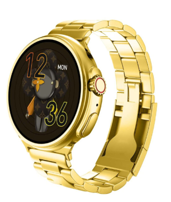 G10 24K Gold Amoled Display Luxury Stainless Steel Sports Heart Rate Health Monitoring Watch Smart Watch