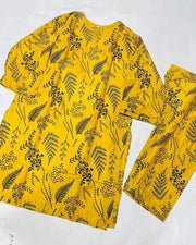 Floral Leaf Print (Stitched 2 Pcs)