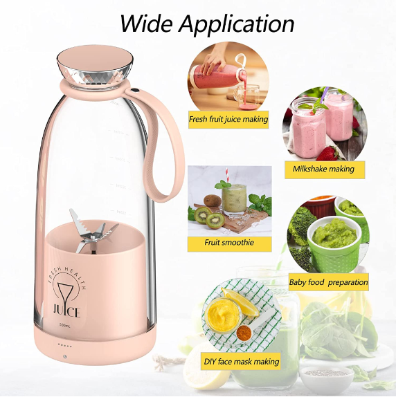 Portable Powerful Rechargeable 380ml Juicer Blender